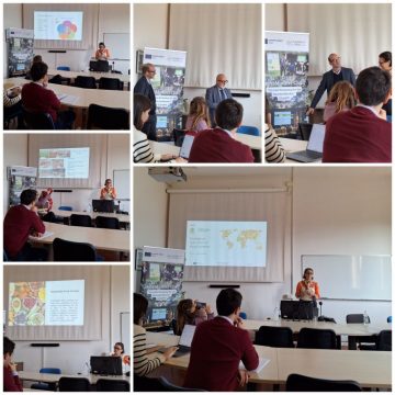 Professor Cristane Derani of the Universidade Federal de Santa Catarina (Brazil) with CE4INT Montini at hashtag#DISAG hashtag#usiena to discuss about Food Sustainability hashtag#foodsustainability hashtag#ce4int